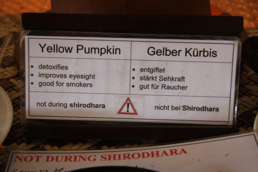 Auf die Zutaten beim Ayurveda-Essen wird sehr genau geachtet