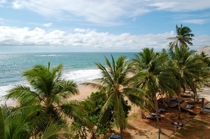 Der Strand von Bentota auf Sri Lanka
