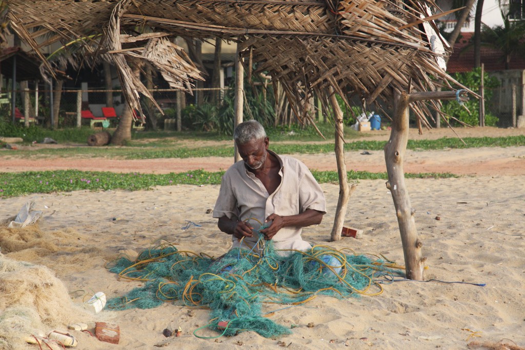 Fischer am Strand von Negombo