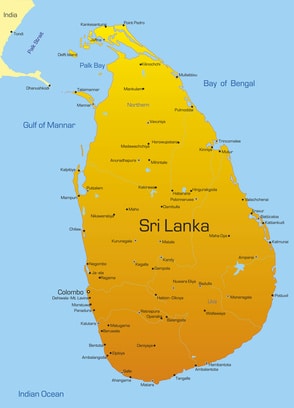 Wo liegt Sri Lanka?