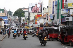 Straßenszene in Sri Lanka